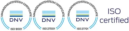 Certificados ISO 9001, ISO 27001 en ISO 27701