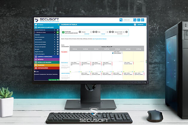 Calendario de trabajo - Secusoft Software para Seguridad Privada