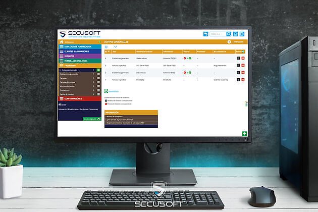Activos comerciales - Secusoft Software para Seguridad Privada