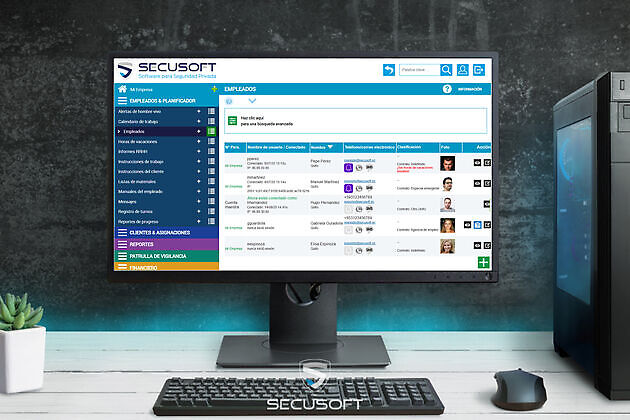 Todos los datos de los empleados en un solo lugar - Secusoft Software para Seguridad Privada