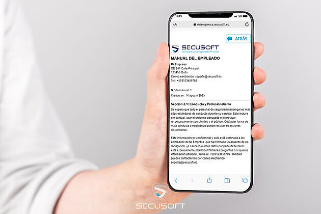 Manuales del empleado - Secusoft Software para Seguridad Privada