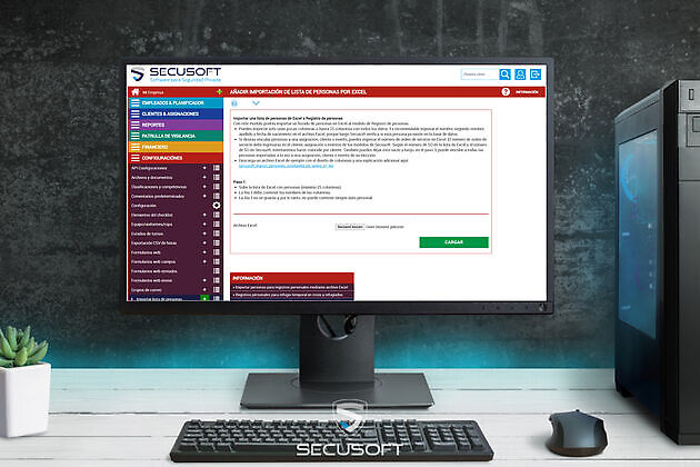 Importar lista de personas - Secusoft Software para Seguridad Privada