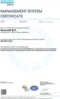 Nuestro certificado ISO 9001 - Secusoft Software para Seguridad Privada